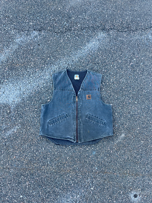 Faded Petrol Blue Carhartt Vest - Medium