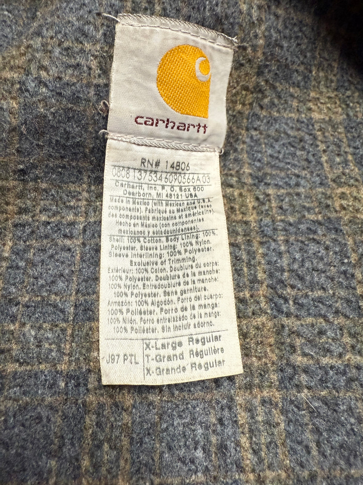 Faded Petrol Blue Carhartt Detroit Jacket - XL