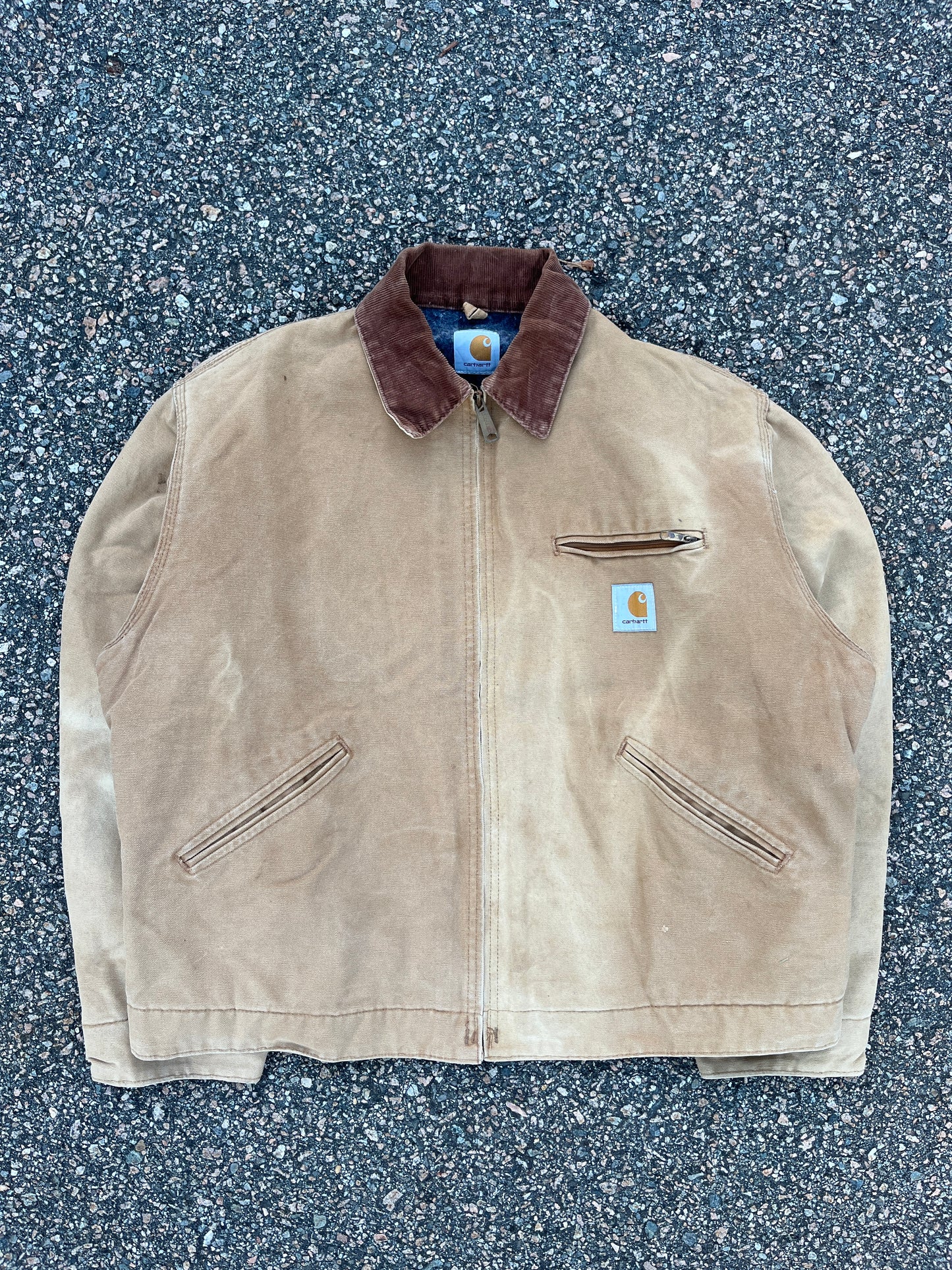 Faded Tan Carhartt Detroit Jacket - Boxy M-L