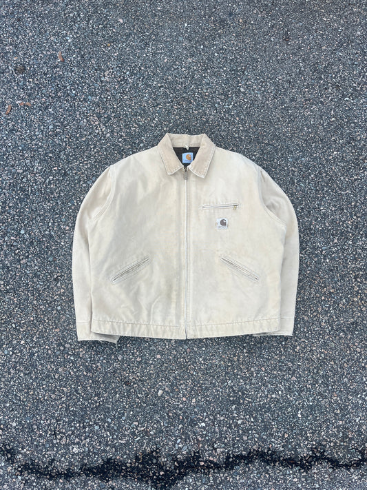 褪色奶油色 Carhartt 底特律夹克 - 宽松 L-XL