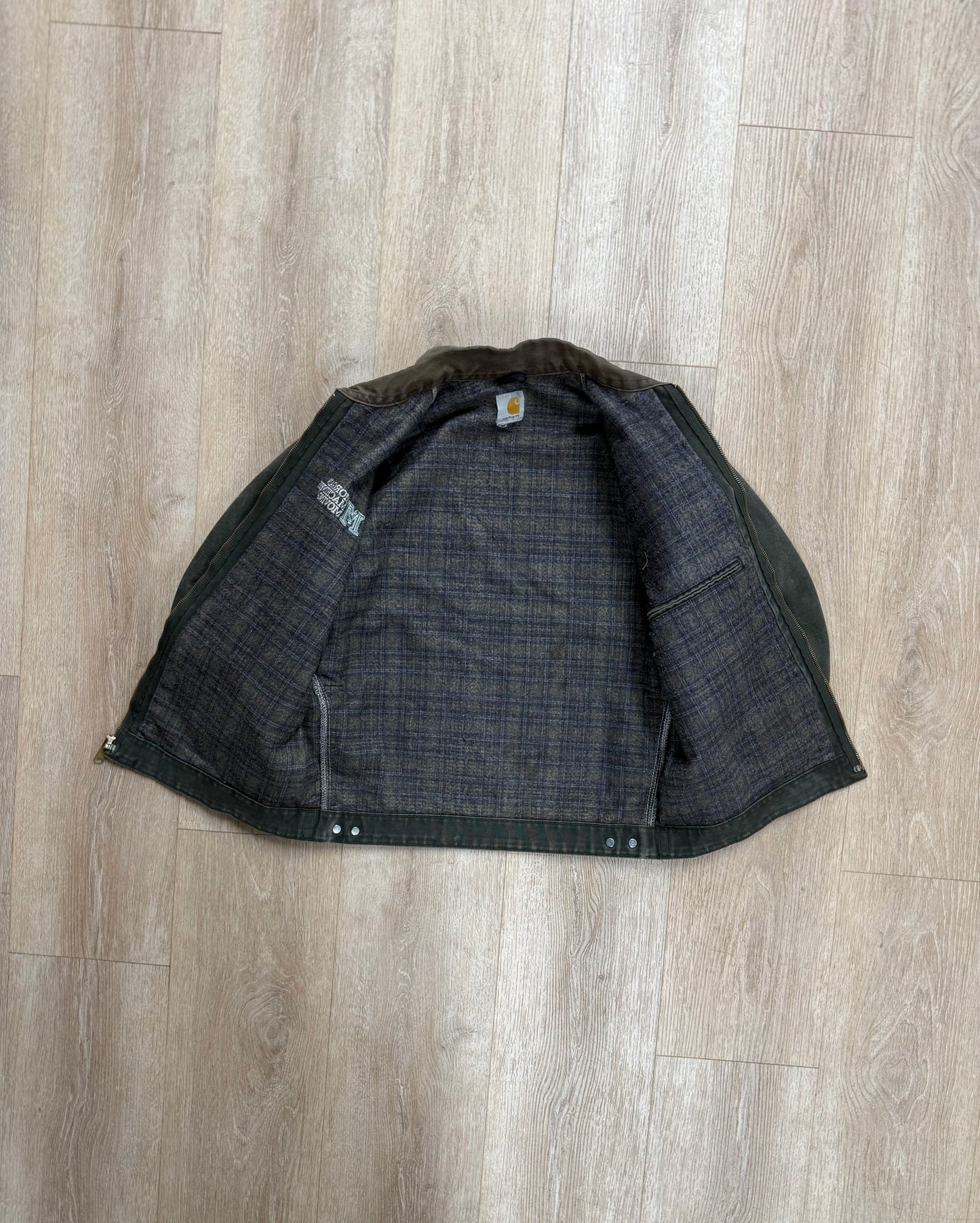 Faded Olive Green Carhartt Detroit Jacket - Medium