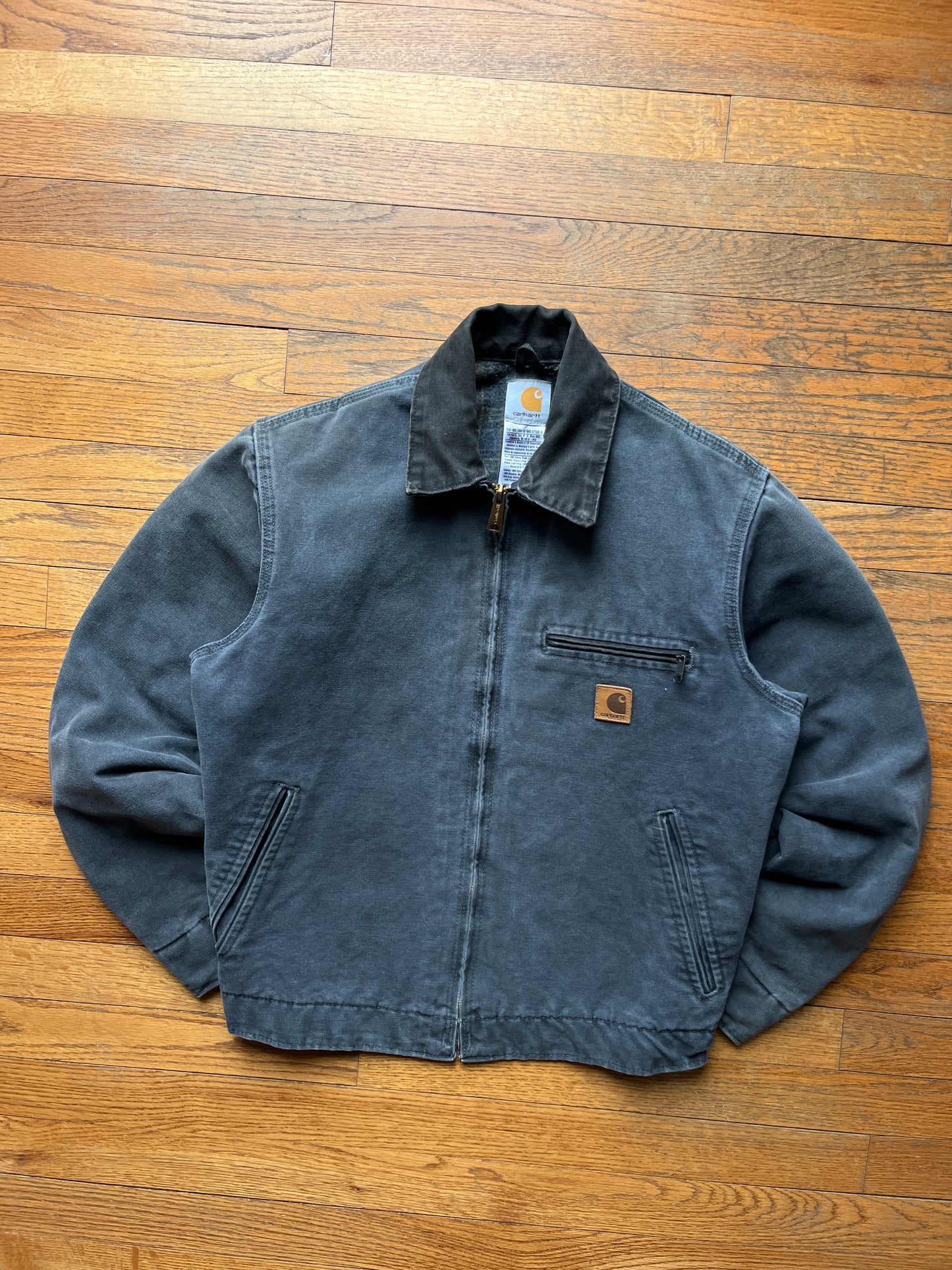 Faded Petrol Blue Carhartt Detroit Jacket - Small