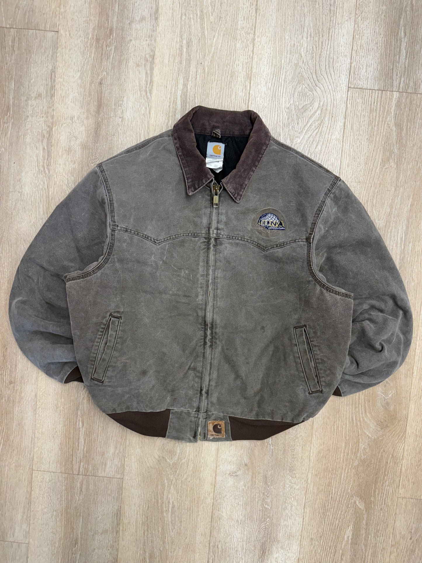 Faded Chestnut Brown Carhartt Santa Fe Jacket - Large