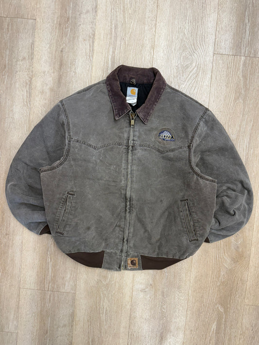 Faded Chestnut Brown Carhartt Santa Fe Jacket - Large