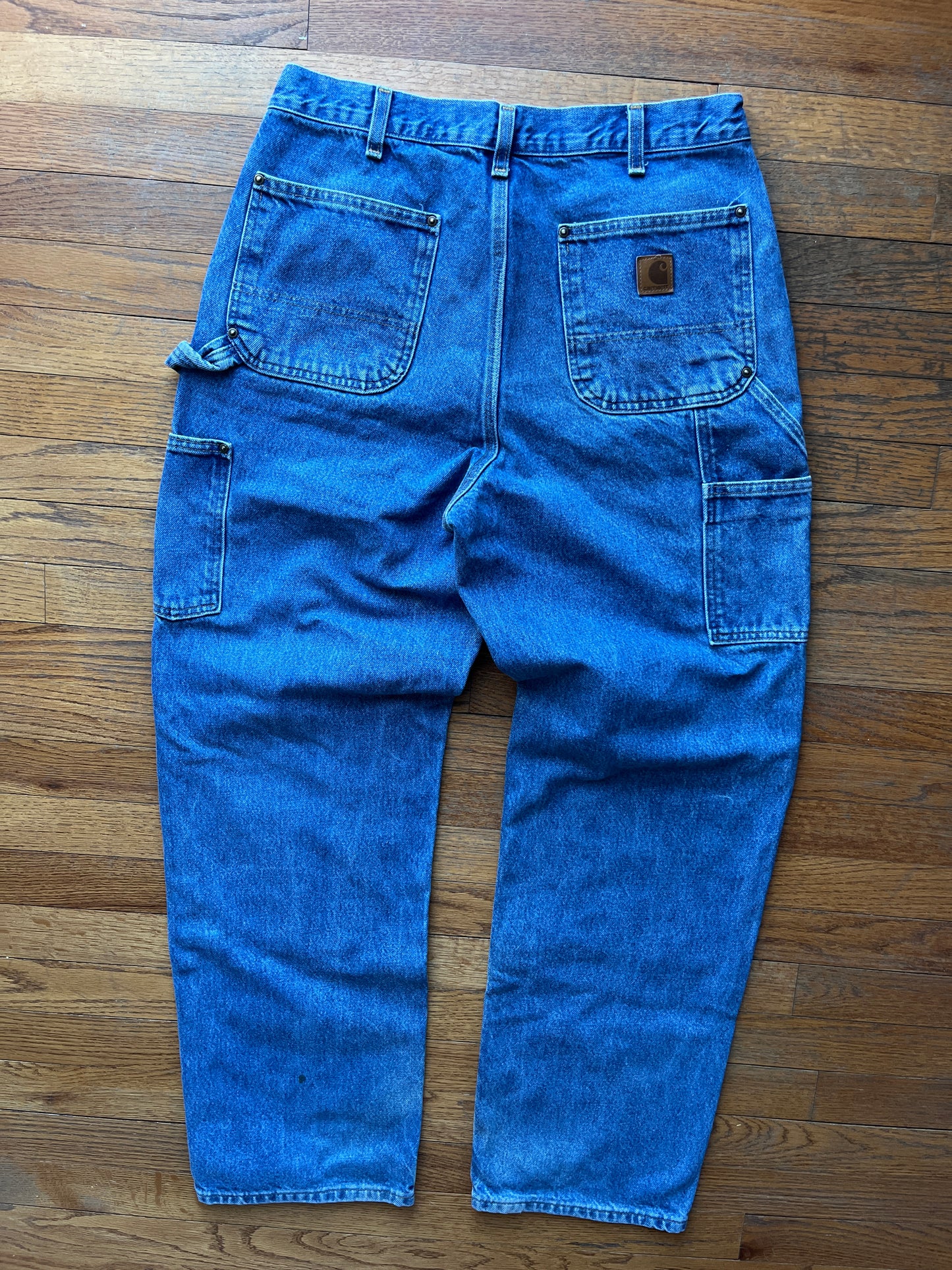 Faded Denim Carhartt Double Knee Pants - 32 x 31