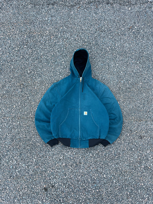 Faded Aqua Blue Carhartt Active Jacket - Medium