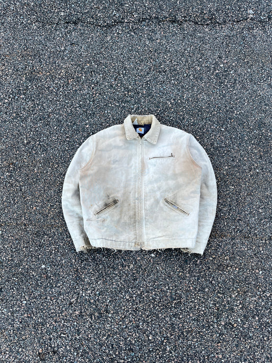 80 年代褪色棕色 Carhartt 底特律夹克 - 宽松 L-XL