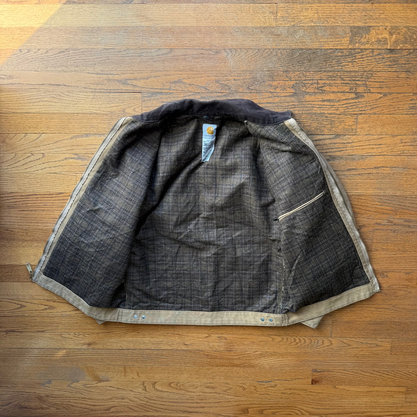 Faded Camel Brown Carhartt Detroit Jacket - Large Tall