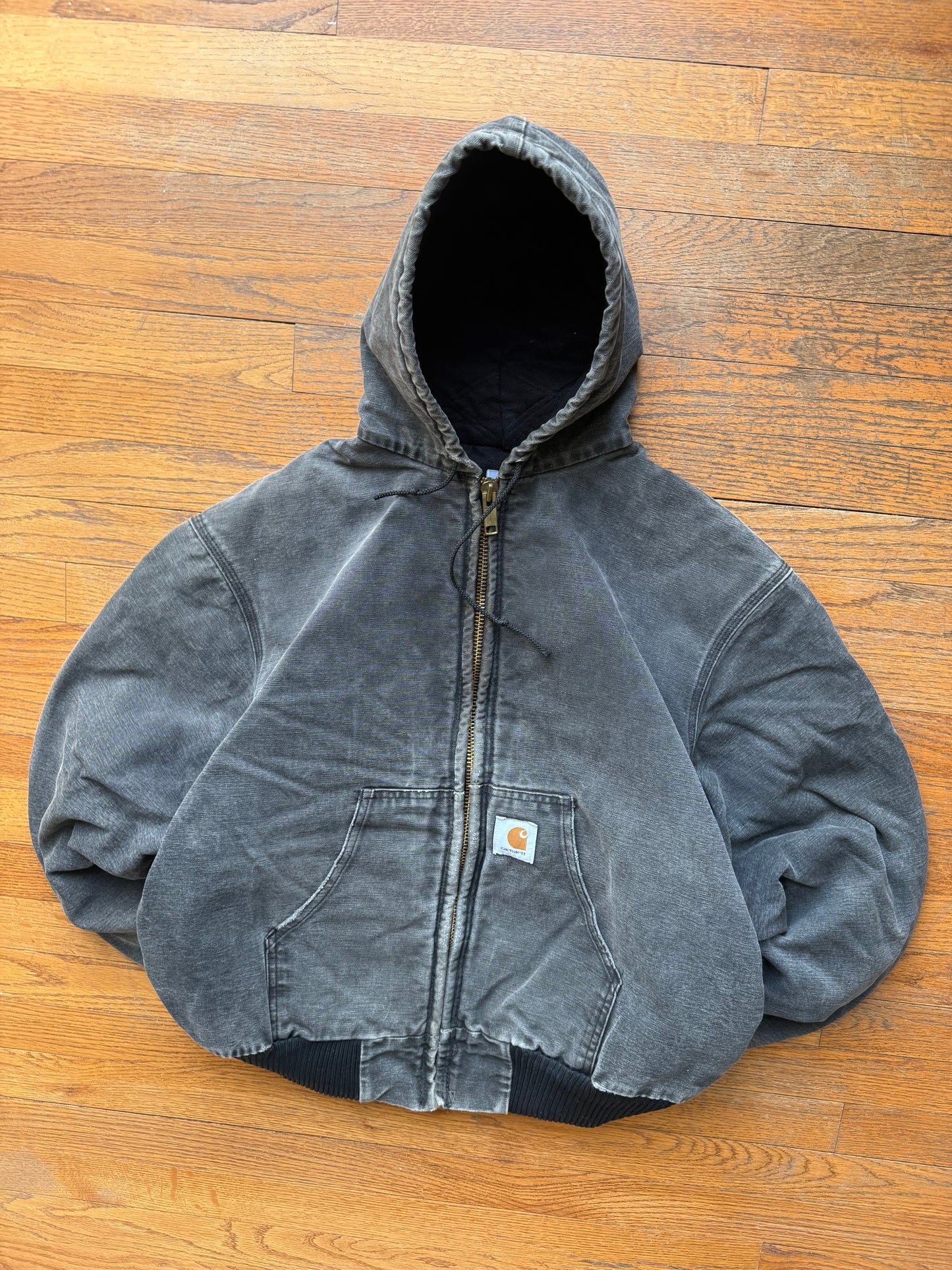 Faded Black Carhartt Active Jacket - Large