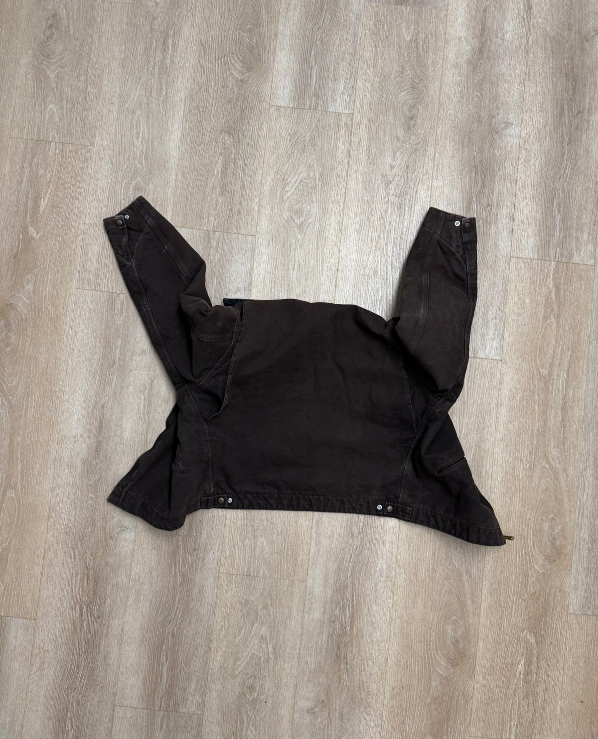Faded Dark Brown Carhartt Detroit Jacket - Boxy Medium