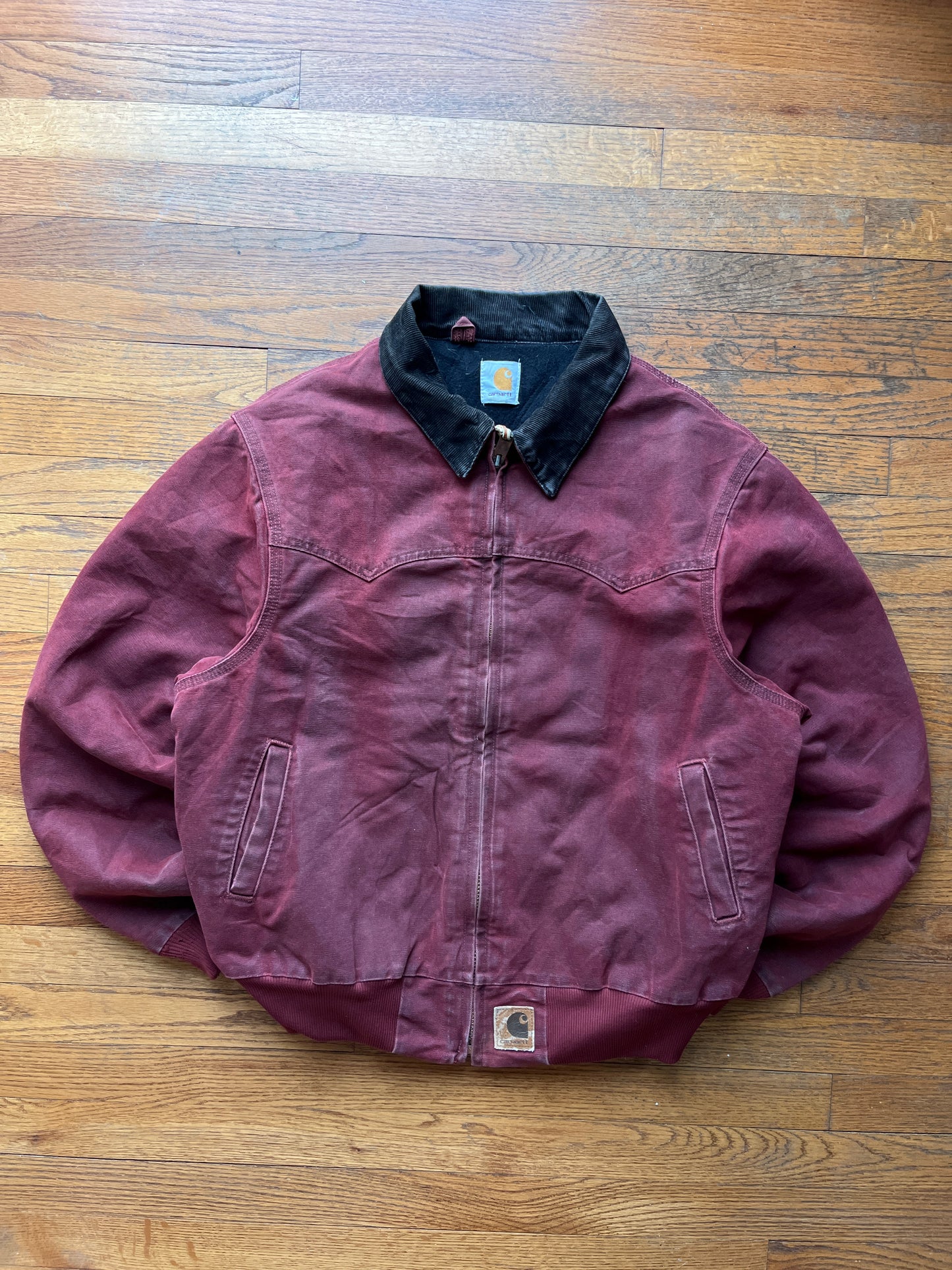 Faded Crimson Red Carhartt Santa Fe Jacket - Fits M-L