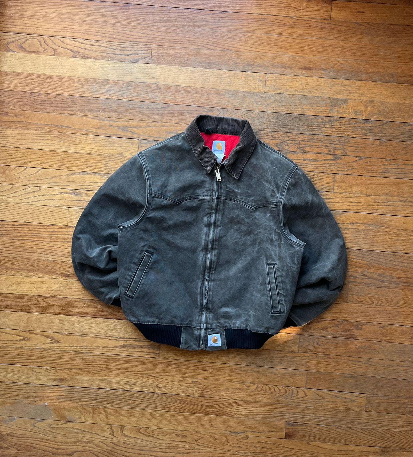 Faded Black Carhartt Santa Fe Jacket - Medium