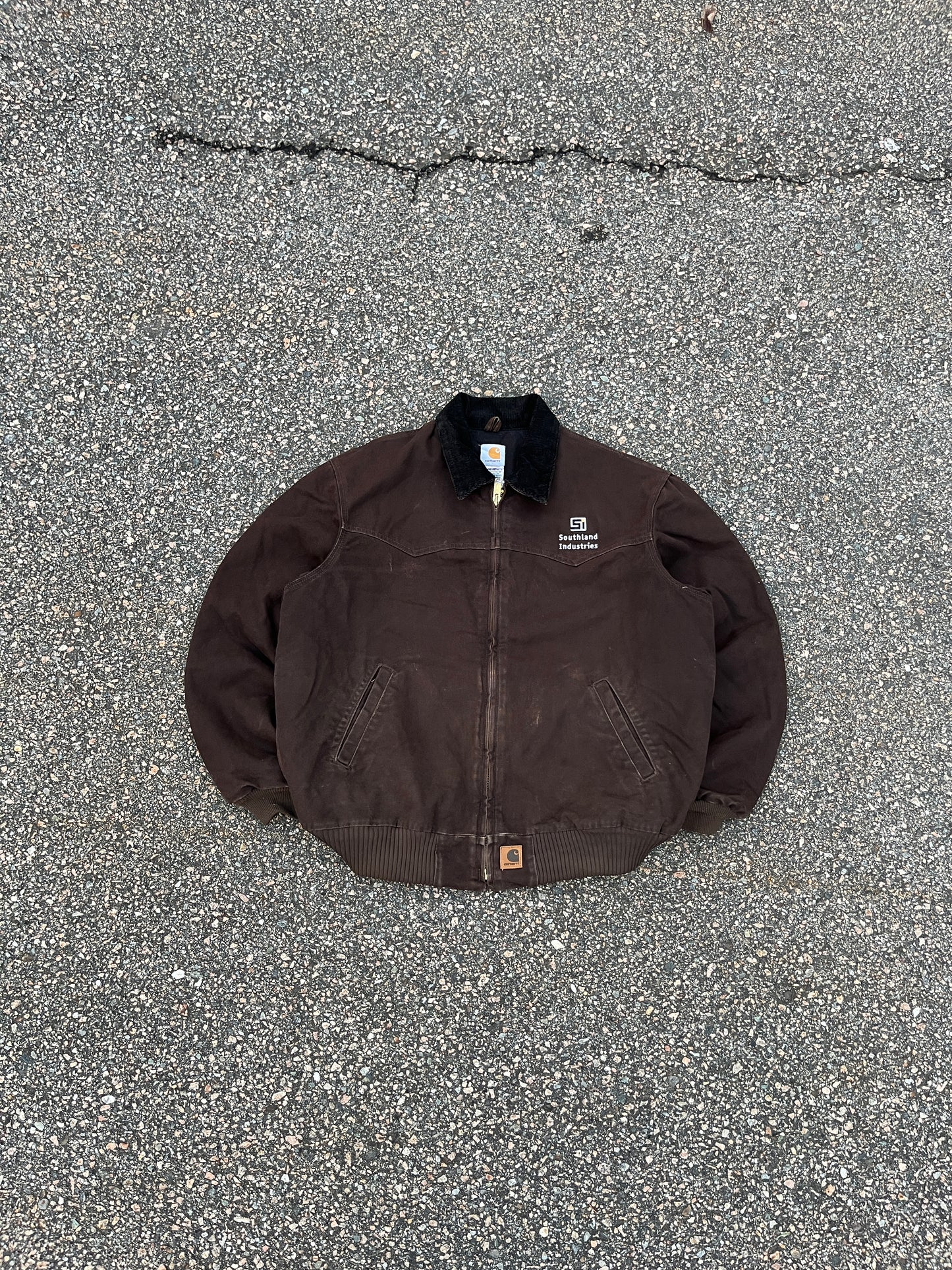 褪色棕色 Carhartt Santa Fe 夹克 - XL 加长款