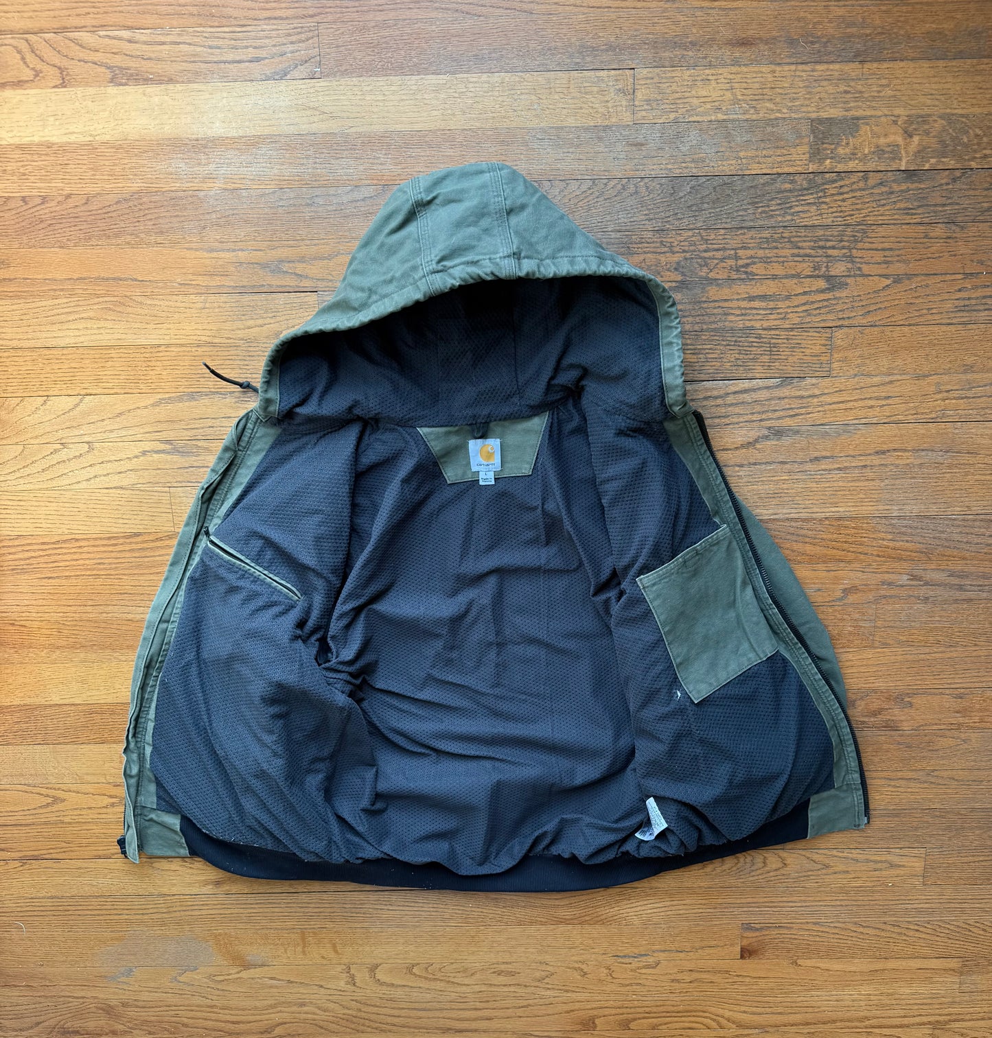 Faded Olive Green Carhartt Active Jacket - Large