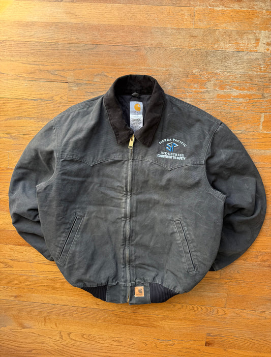 Faded Black Carhartt Santa Fe Jacket - Large