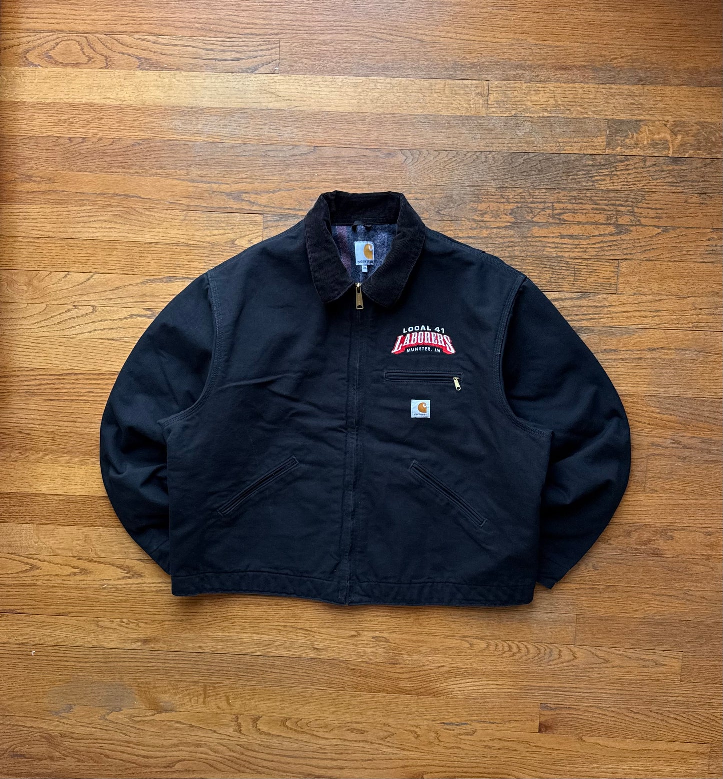 Faded Black Carhartt Detroit Jacket - 2XL