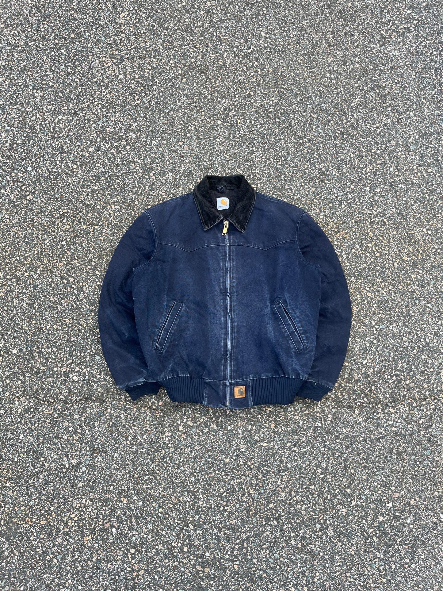 褪色午夜蓝色 Carhartt Santa Fe 夹克 - 中号