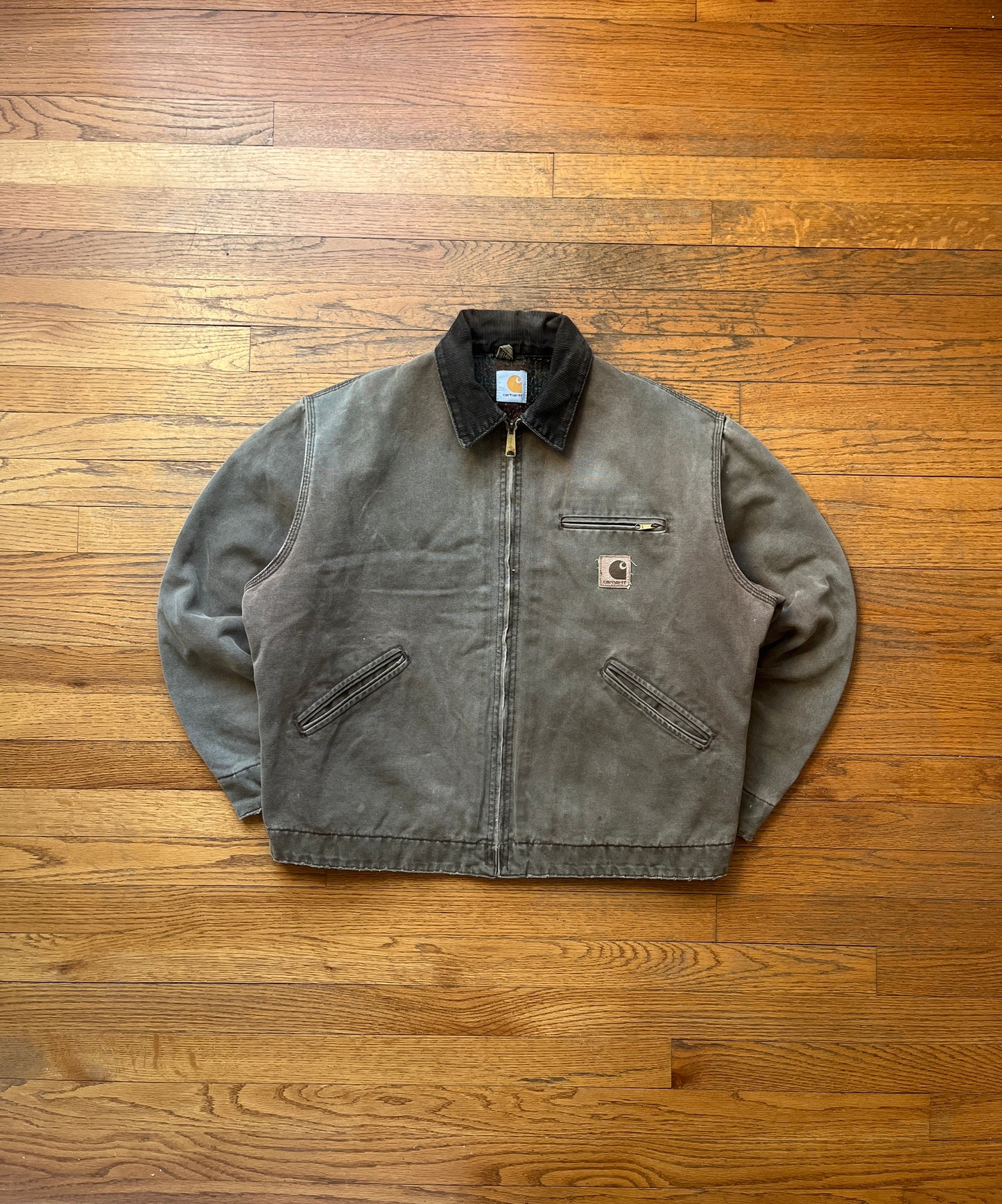 Faded Chestnut Brown Carhartt Detroit Jacket - Boxy M-L