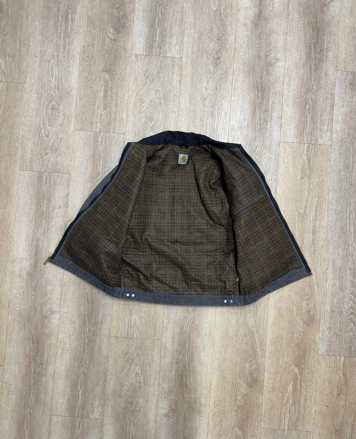 Faded Gravel Grey Carhartt Detroit Jacket - Large Tall