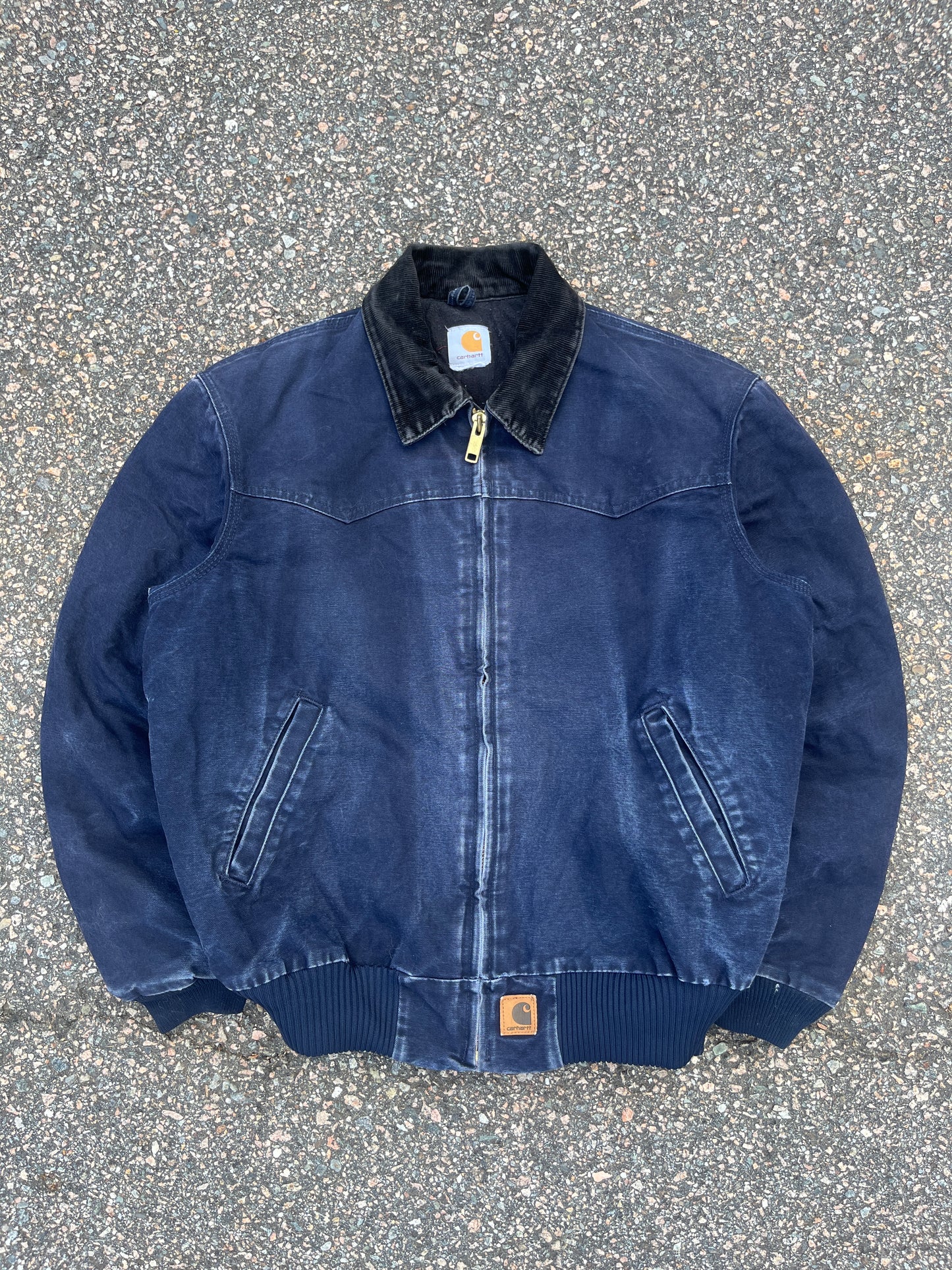 褪色午夜蓝色 Carhartt Santa Fe 夹克 - 中号