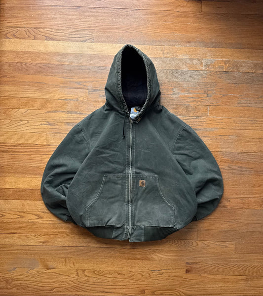 Faded Olive Green Carhartt Active Jacket - Boxy XL