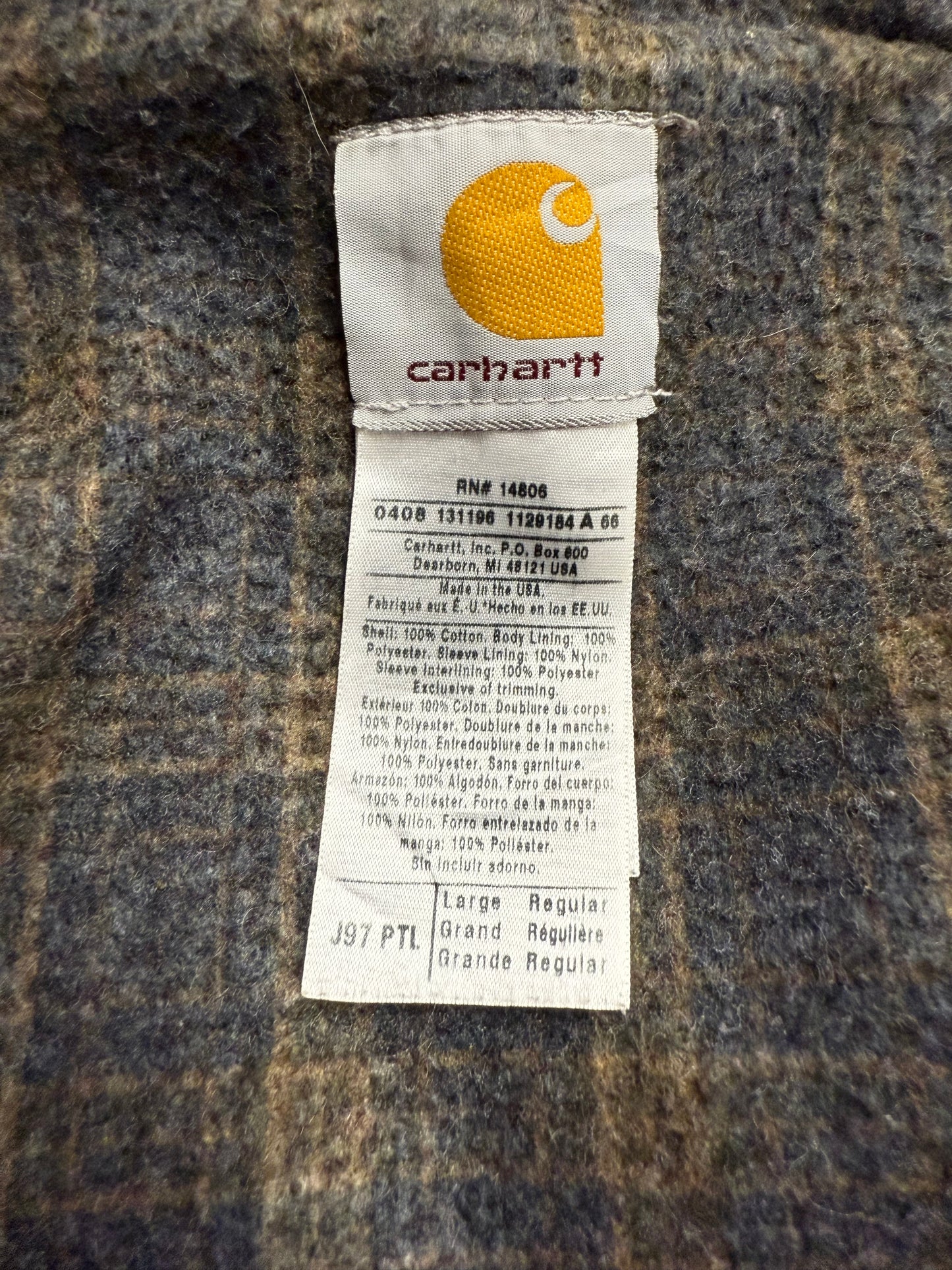 Faded Petrol Blue Carhartt Detroit Jacket - Boxy Medium
