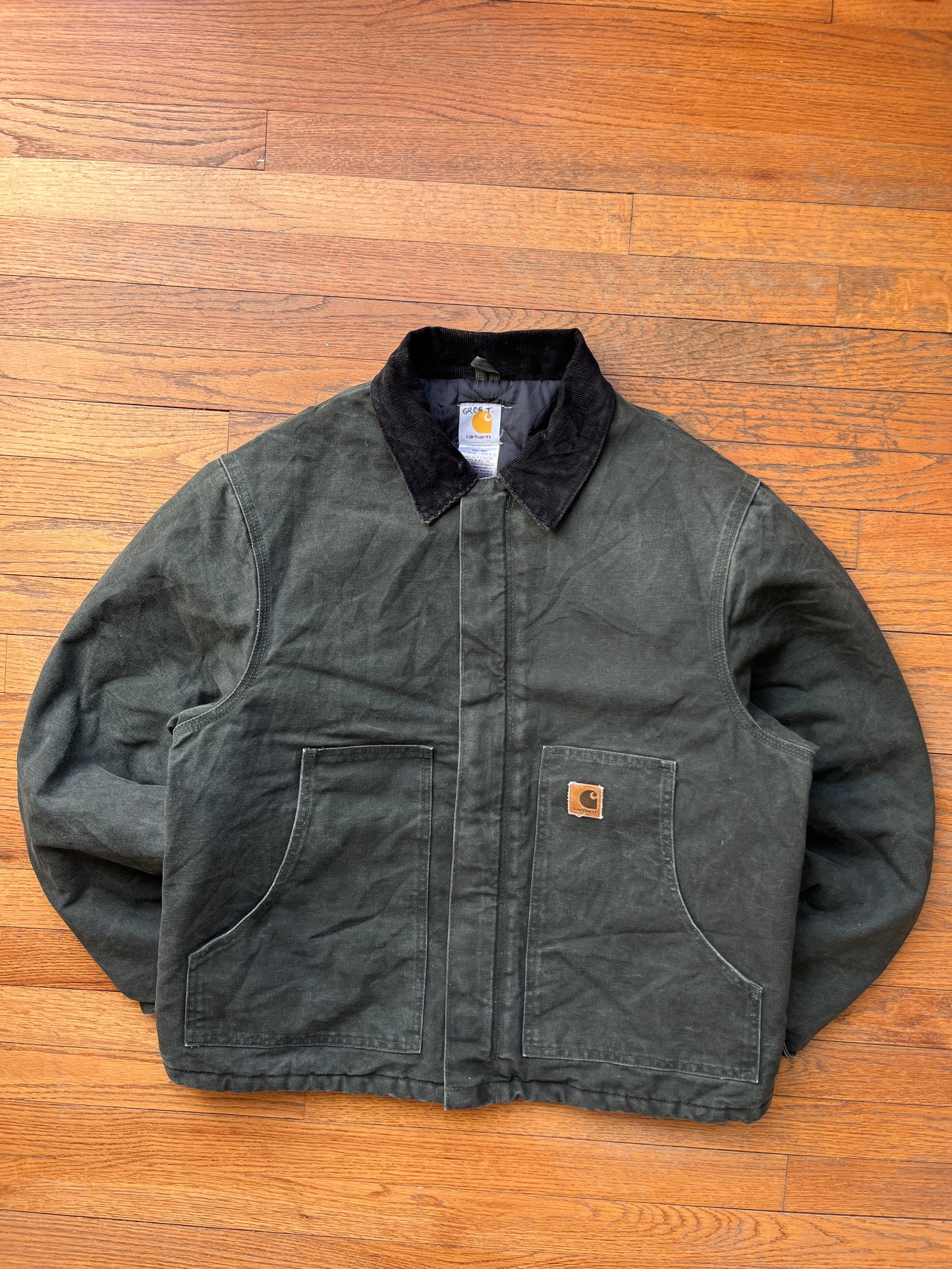 Faded Olive Green Carhartt Arctic Jacket - Large