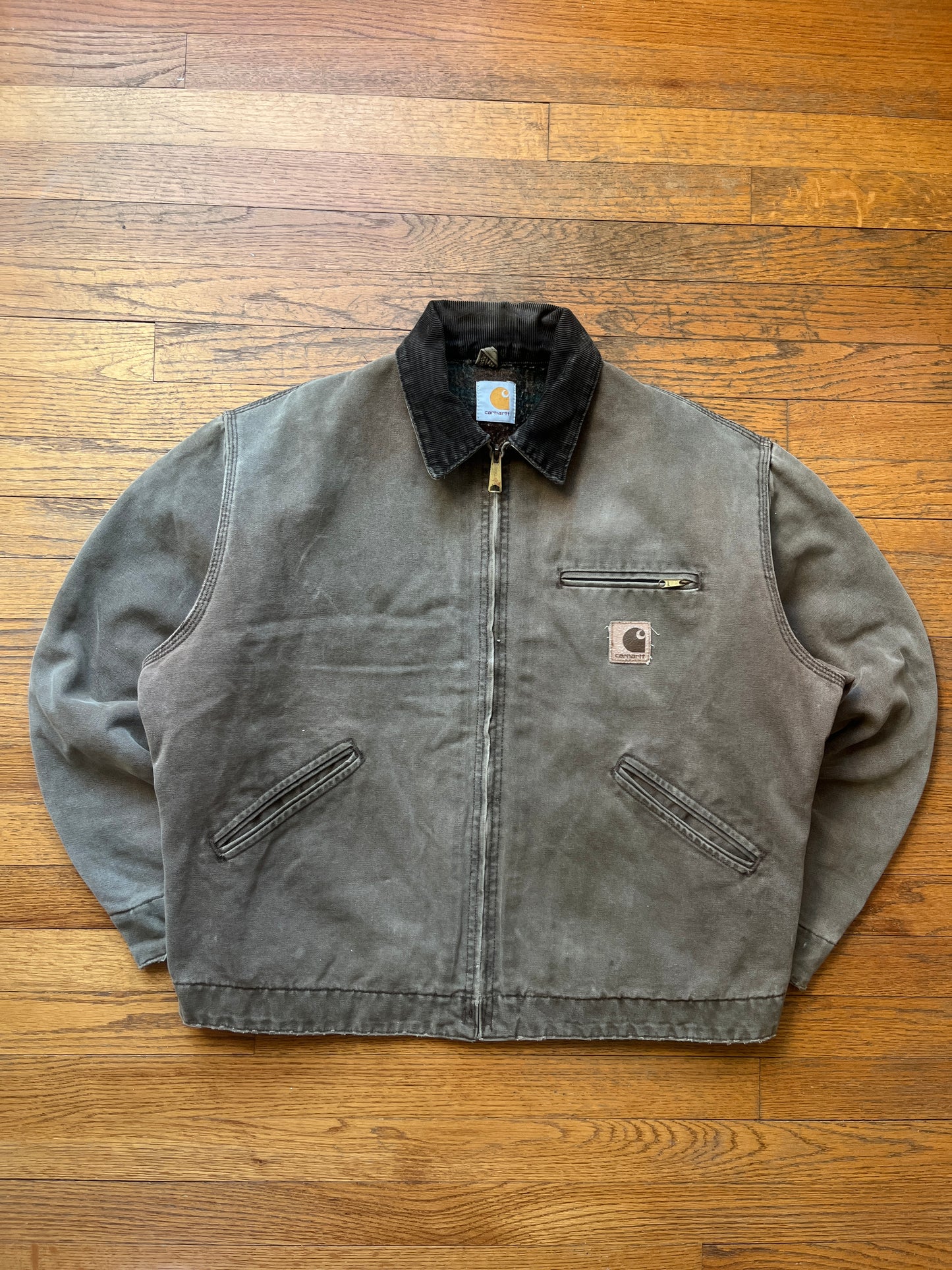 Faded Chestnut Brown Carhartt Detroit Jacket - Boxy M-L