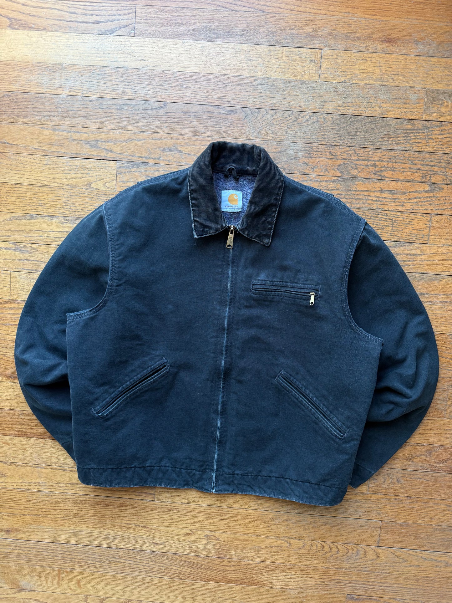 Faded Black Carhartt Detroit Jacket - Boxy Medium