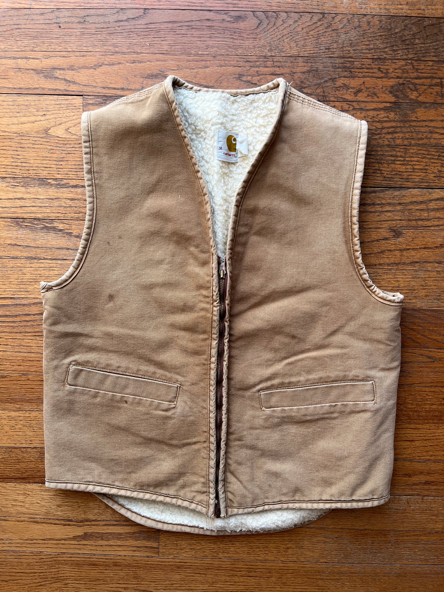 70’s Faded Tan Carhartt Vest - Small