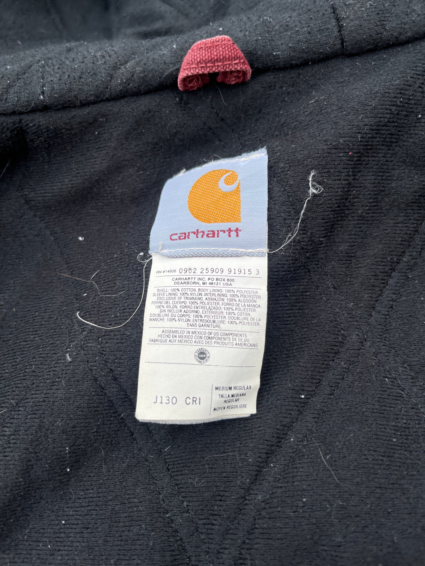 褪色深红色 Carhartt Active 夹克 - 中号