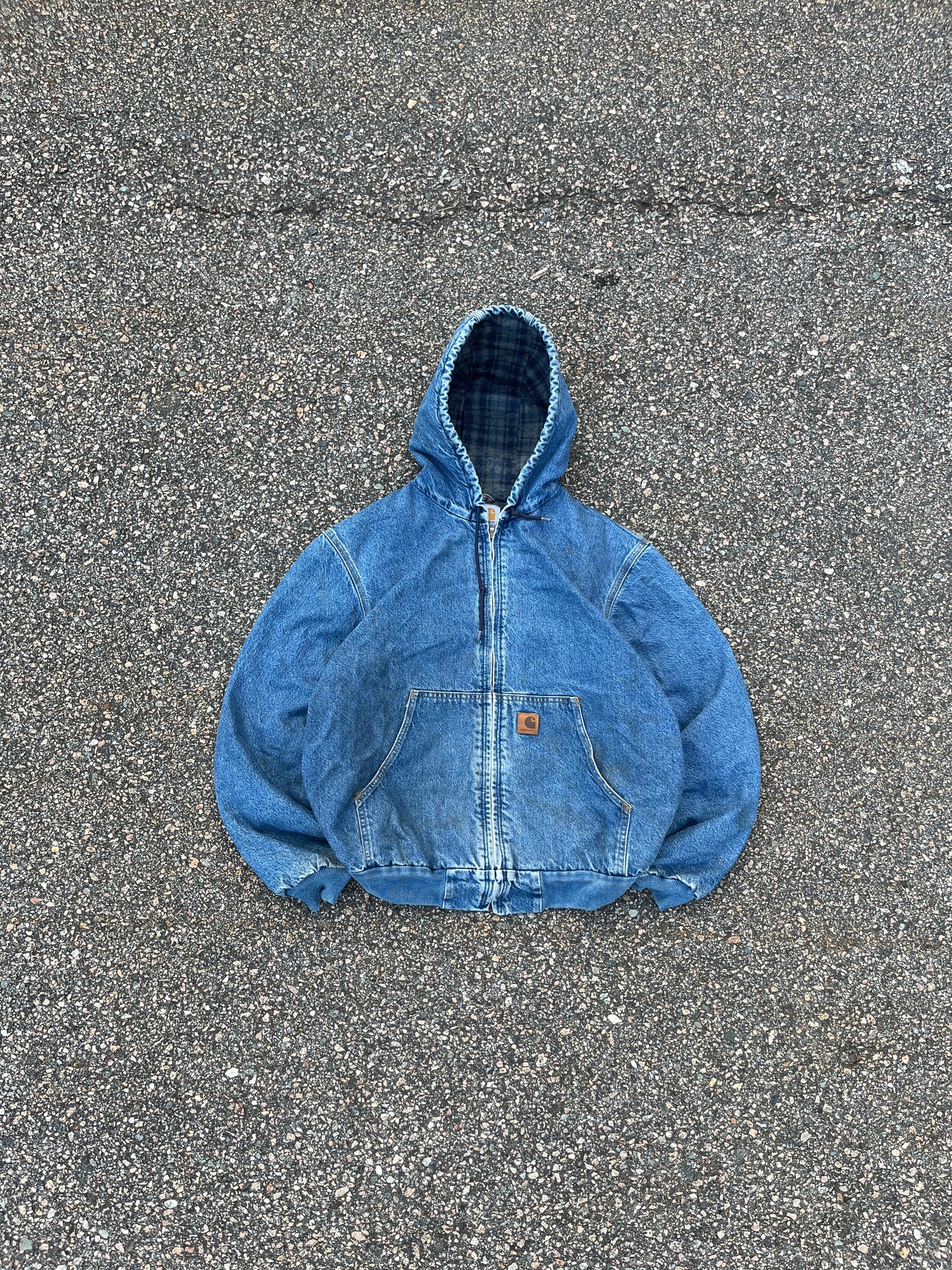 Faded Denim Carhartt Active Jacket - Boxy M-L