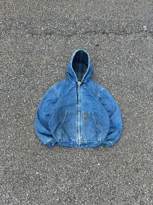 Faded Denim Carhartt Active Jacket - Boxy M-L