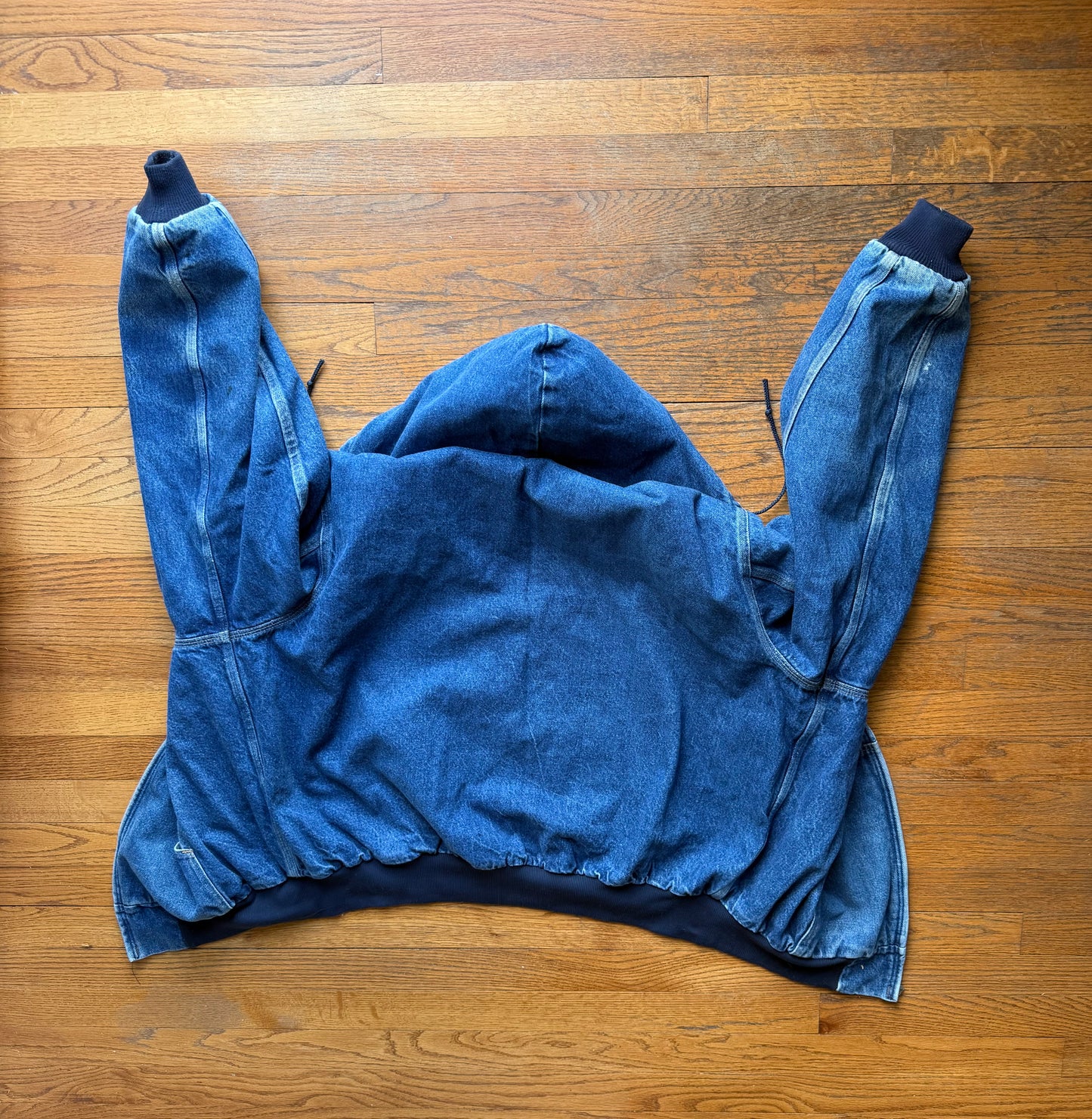 Faded Denim Plaid Lined Carhartt Active Jacket - Boxy XL