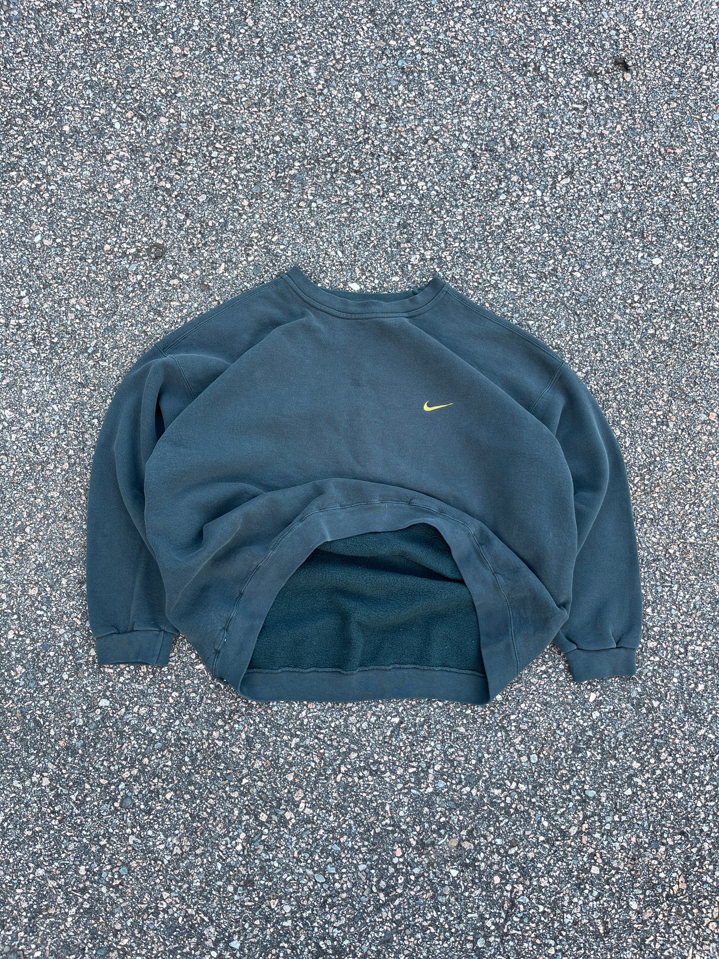 90 年代褪色猎人绿色 Nike 圆领衫 - 宽松 XL-XXL