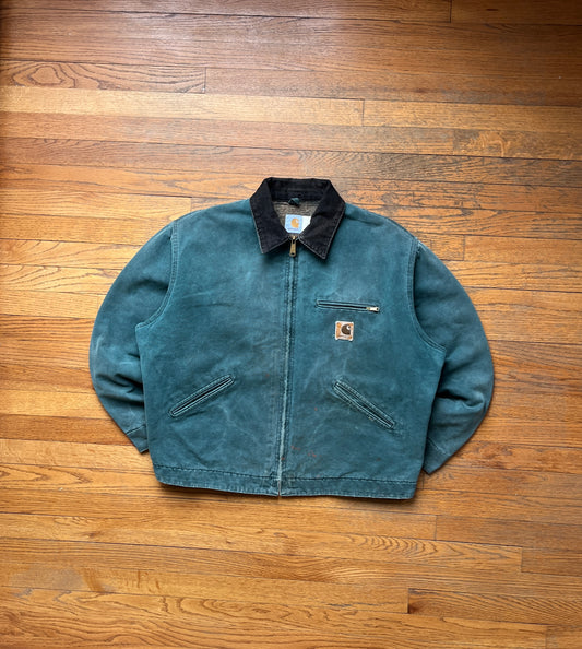 Faded Hunter Green Carhartt Detroit Jacket - XL