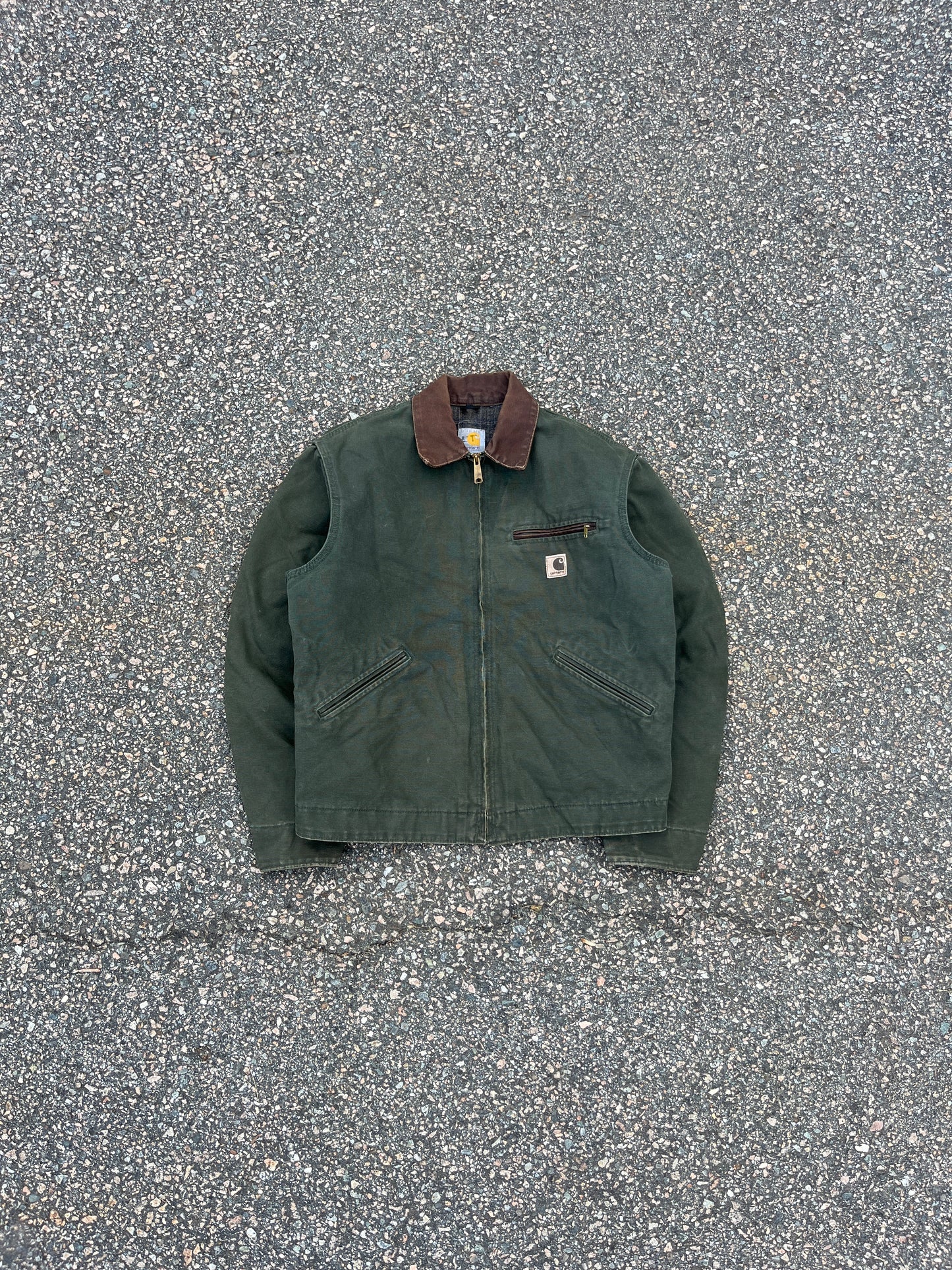 褪色橄榄绿色 Carhartt 底特律夹克 - 中号