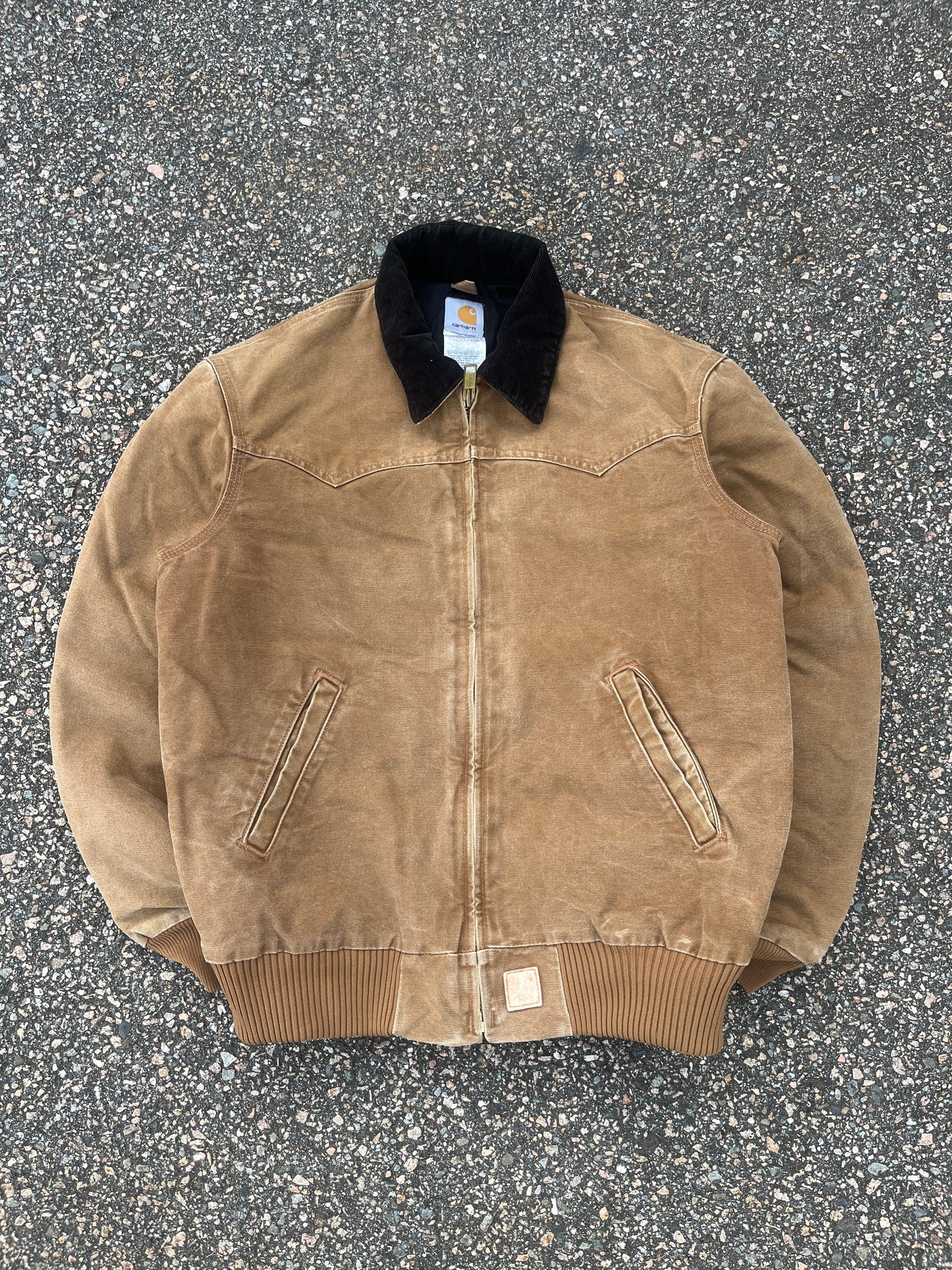 褪色棕色 Carhartt Santa Fe 夹克 - 中号