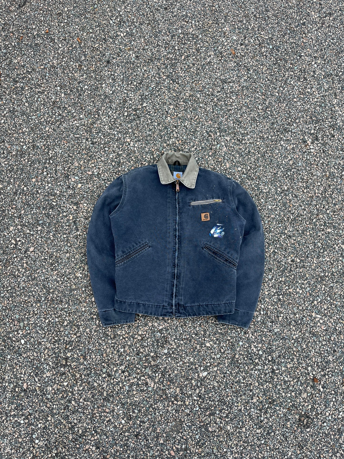 Faded Petrol Blue Carhartt Detroit Jacket - Small