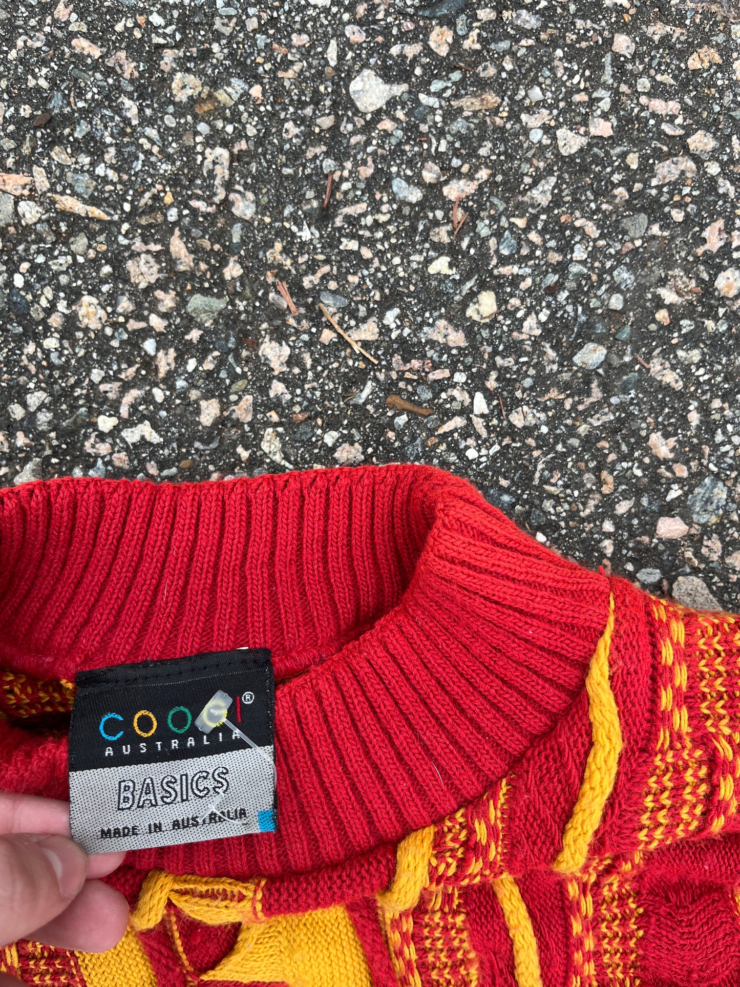 Vintage Coogi 3D Knit Cotton Sweater - Large