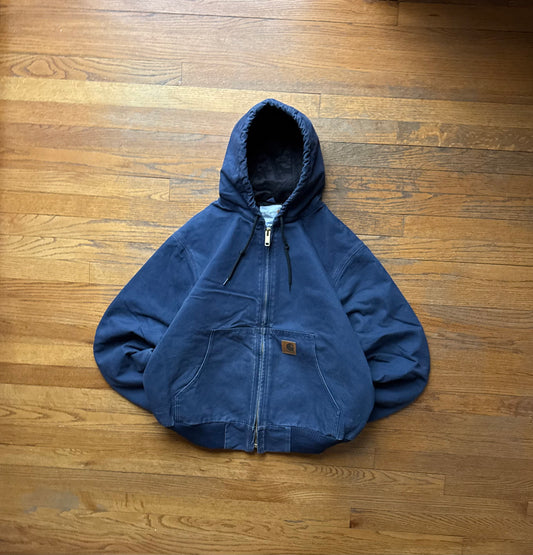 Faded Blue Carhartt Active Jacket - Large