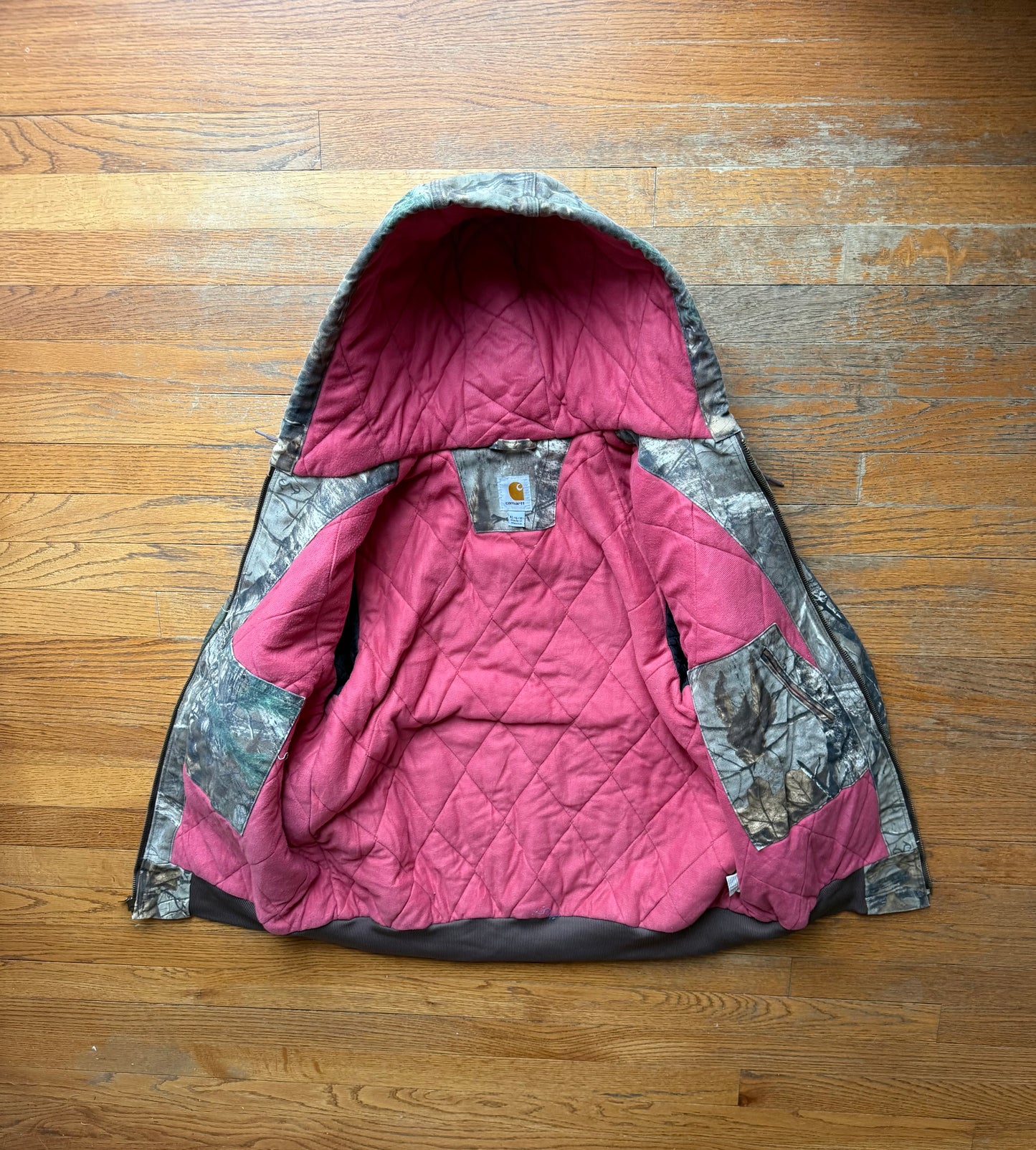 Faded Pink Lined Realtree Carhartt Active Jacket - Large