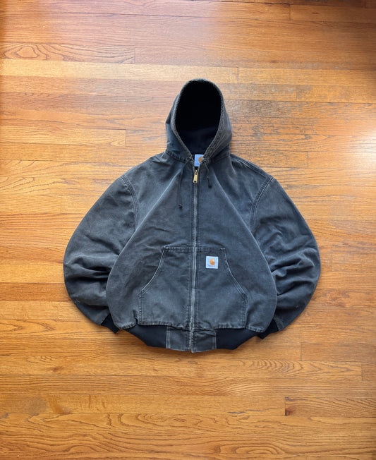 褪色黑色 Carhartt Active 夹克 - 中号