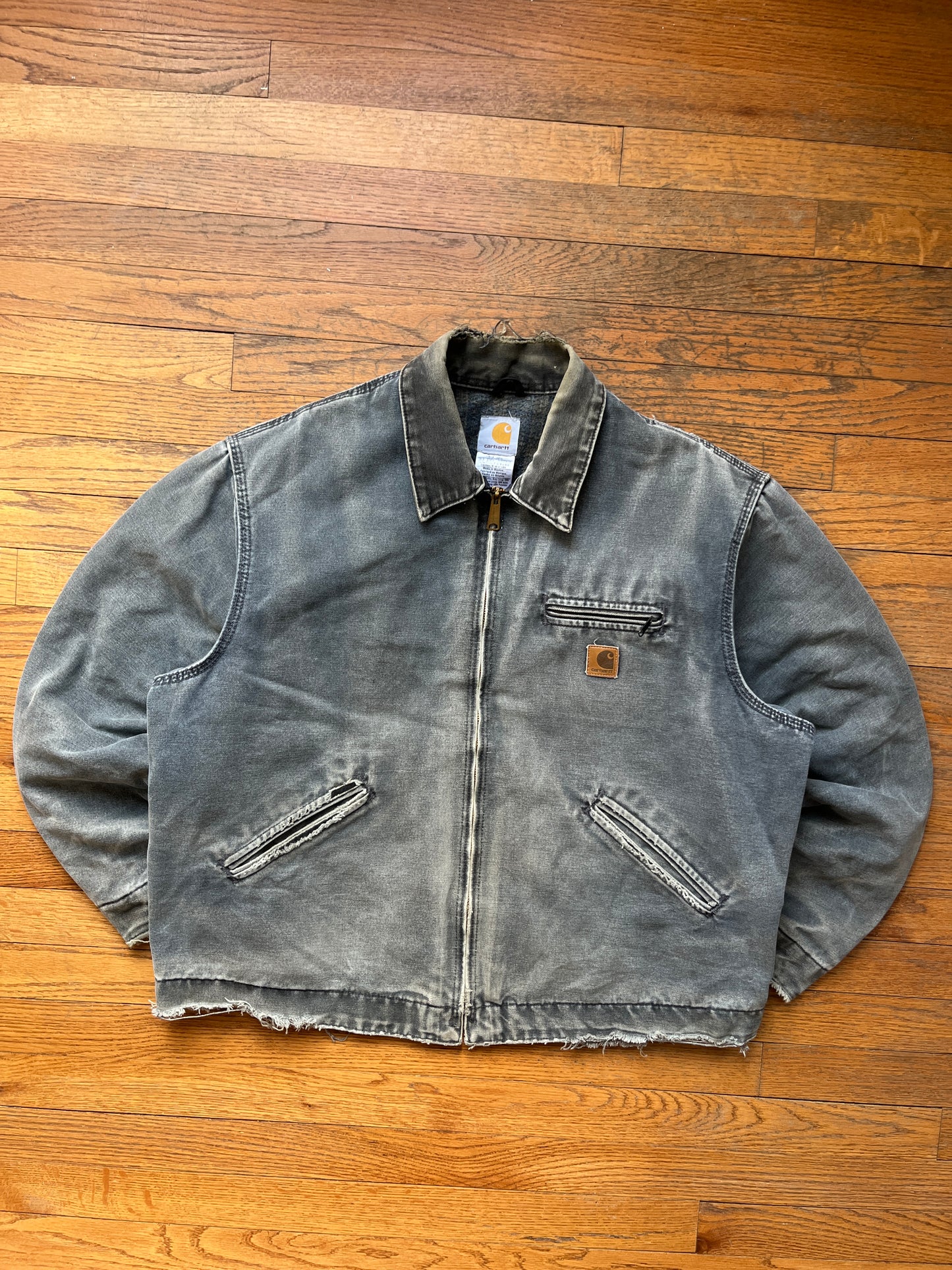 Faded Petrol Blue Carhartt Detroit Jacket - Boxy Large