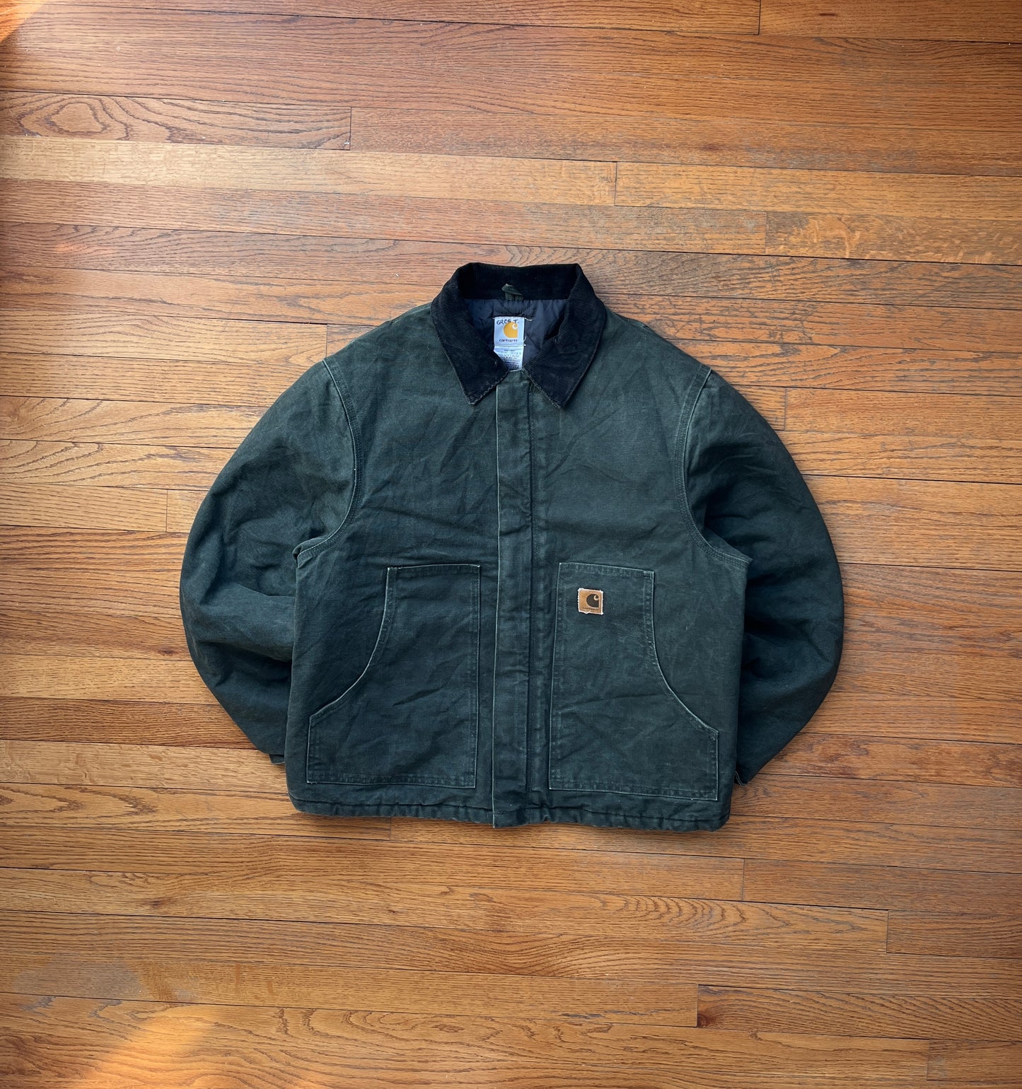 Faded Olive Green Carhartt Arctic Jacket - Large