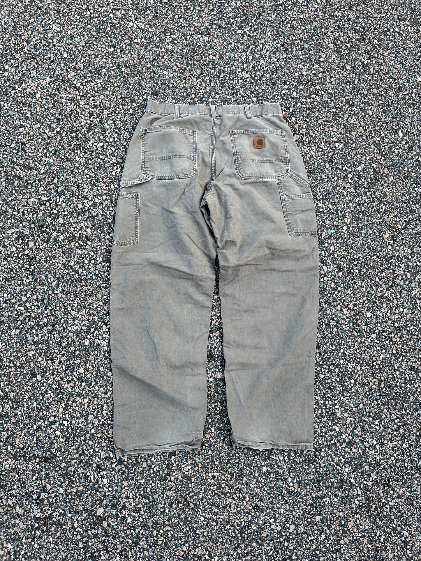 Faded Light Brown Carhartt Double Knee Pants - 31 x 28