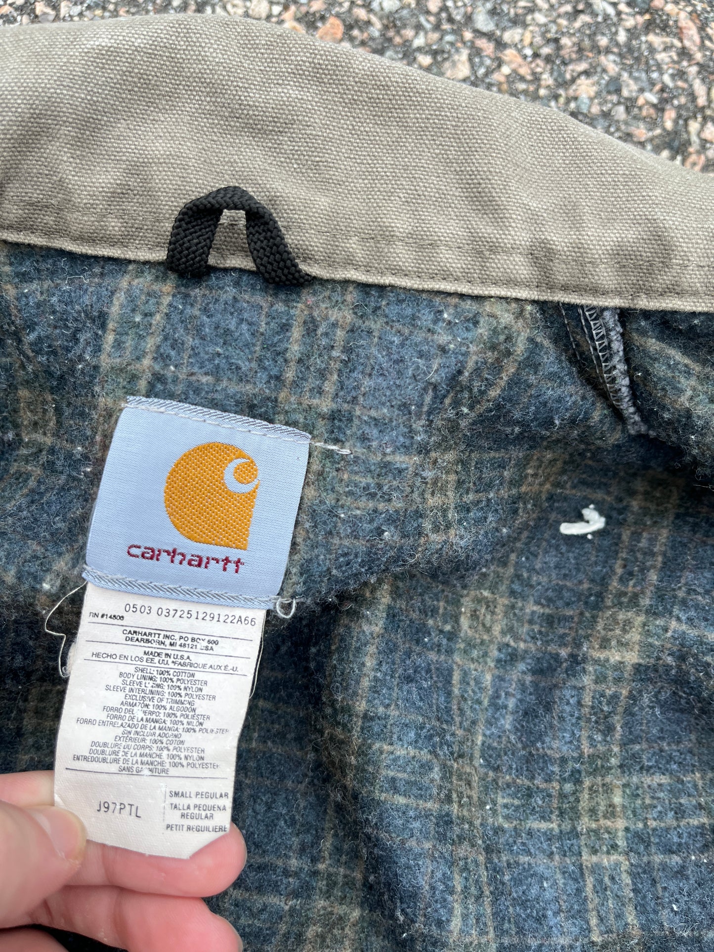 Faded Petrol Blue Carhartt Detroit Jacket - Small