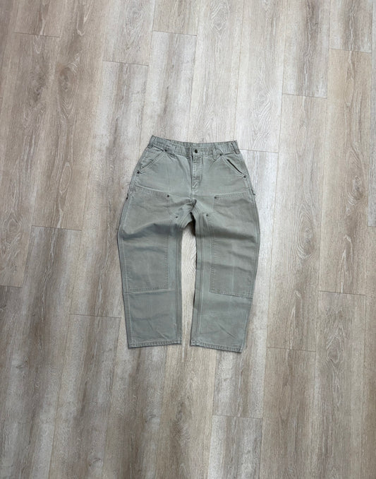 Faded Tan Carhartt Double Knee Pants - 32 x 29