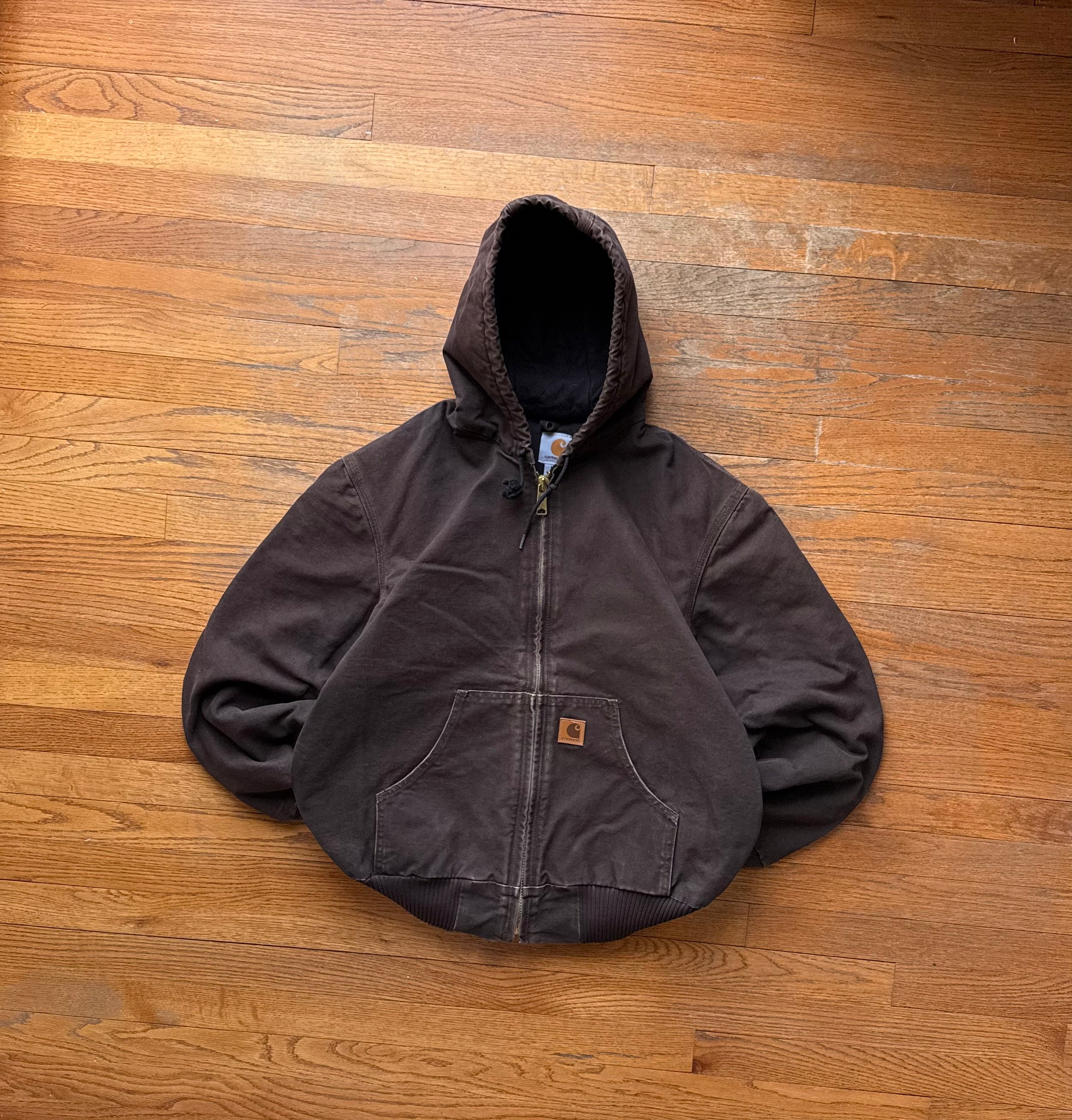 【Carhartt 】Active Jacket Dark Brown M Faded Dark Brown Carhartt Active Jacket - Medium – VTG By Mike