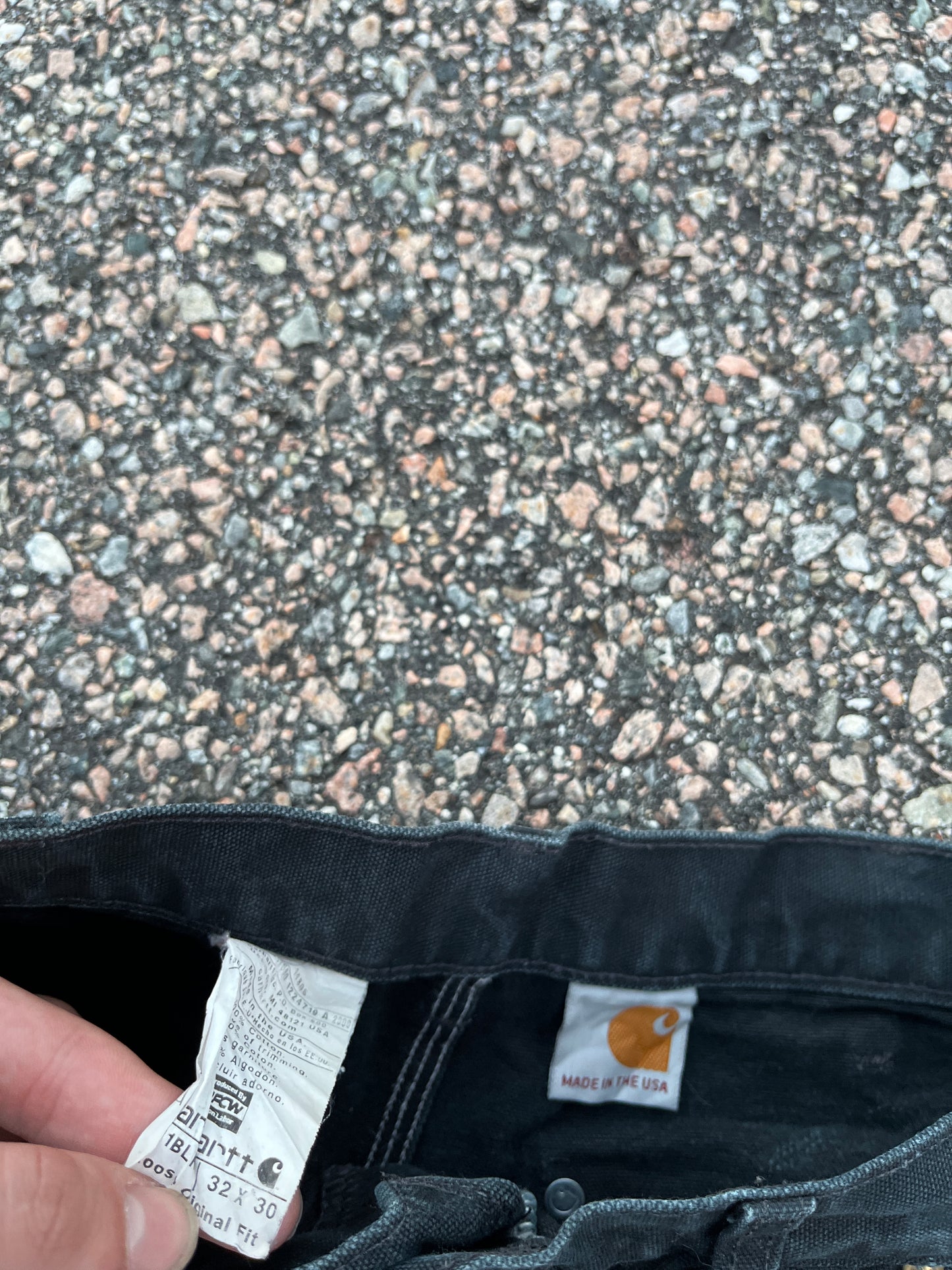 褪色黑色 Carhartt 双膝裤 - 31 x 30.5